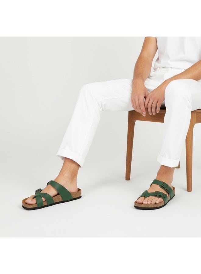 Stylish men's slippers with a modern and comfortable design – genuine leather and non-slip orthopedic sole, available in various sizes and colors. - Image 1